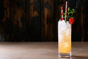 Blood orange cocktail with gin