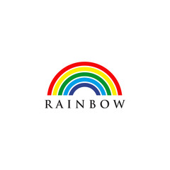 Rainbow logo icon design template