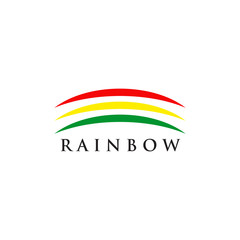 Rainbow logo icon design template