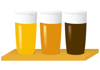 ビール　三種飲み比べ