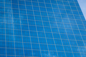 Glass windows of modern office building