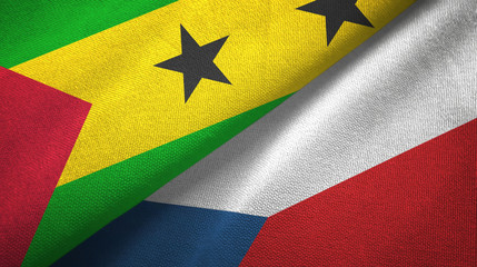 Fototapeta premium Sao Tome and Principe and Czech Republic two flags