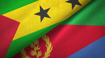 Sao Tome and Principe and Eritrea two flags