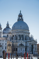 Fototapeta na wymiar Basilica Santa Maria della Salute in Venice,march, 2019