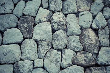 Closeup of Gray strong stone wall texture