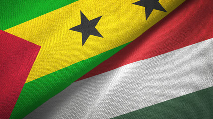 Sao Tome and Principe and Hungary two flags