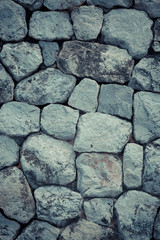 Closeup of Gray strong stone wall texture