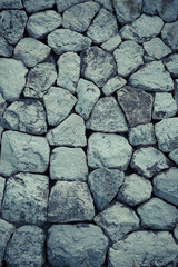 Closeup of Gray strong stone wall texture