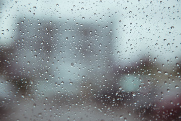 Water drop on glass