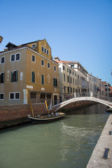 Classic bridge and architecture in Venice, Italy ,2019