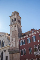Fototapeta na wymiar Tower in Venice Italy march, 2019
