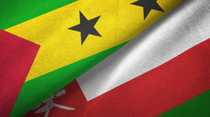 Sao Tome and Principe and Oman two flags