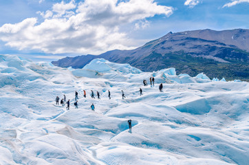 On glacier.