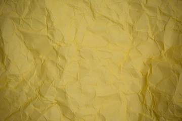 Crumpled yellow paper