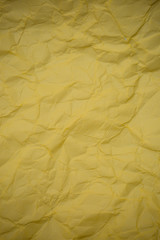 Crumpled yellow paper