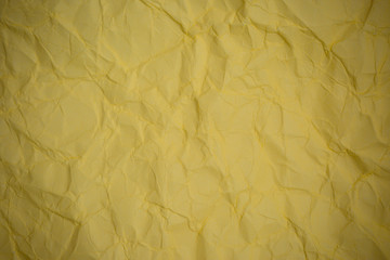 Crumpled yellow paper