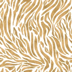 Deurstickers Dierenhuid Naadloze patroon van de huid van een proefdier. Bontimitatie van tijgers.