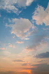 Naklejka na ściany i meble sky and clouds before sunset background