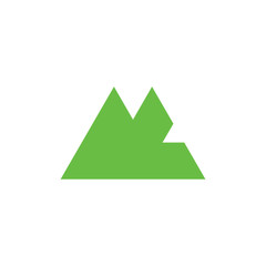 Obraz premium abstract letter mc triangle mountain logo vector