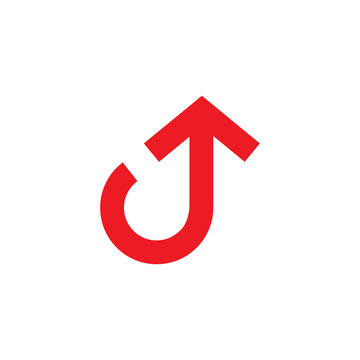 recommend clip art: abstract letter j circle rotate geometric arrow simple logo vector