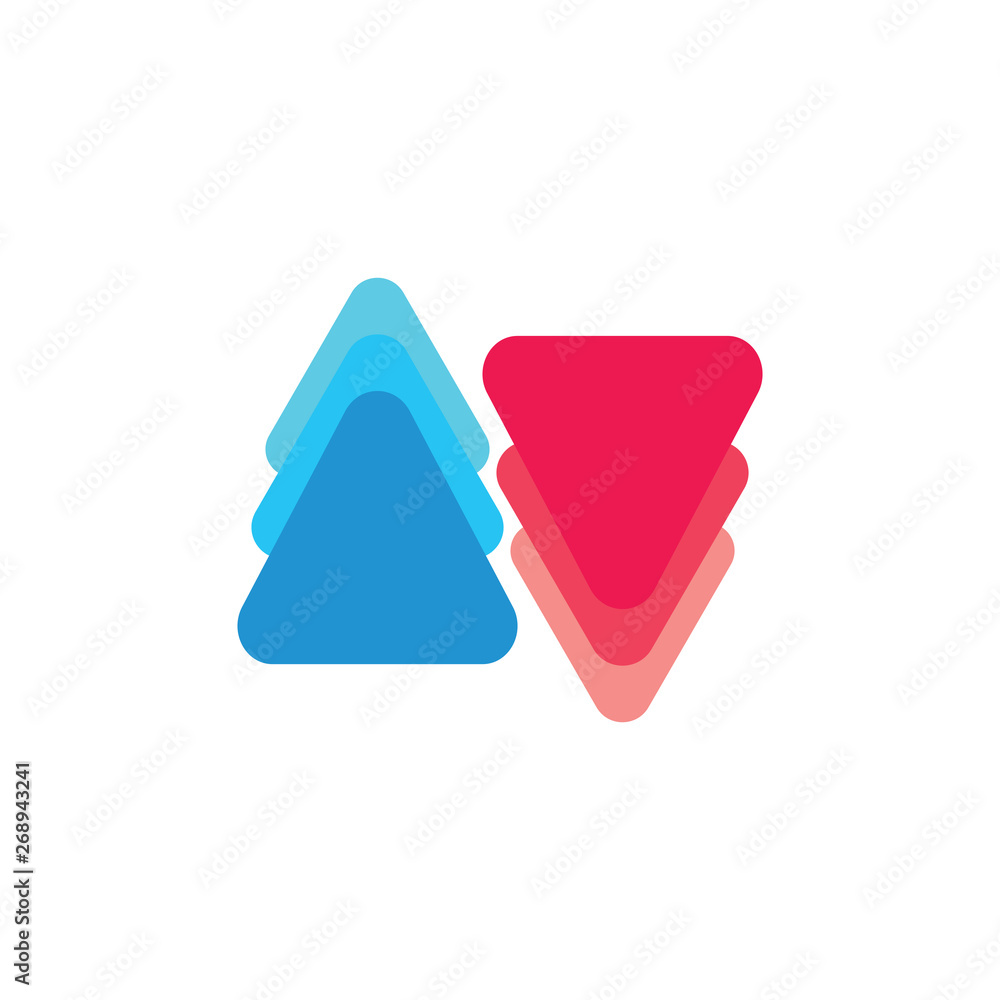 Poster triangle gradient arrow vector