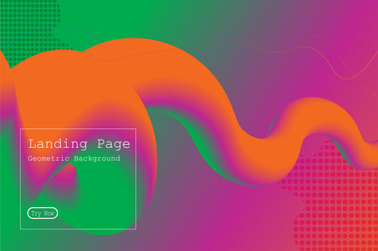 Creative design 3d flow shape. Liquid wave backgrounds for landing page,cover,poster,wallpaper. © Wongjogja