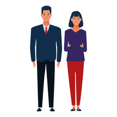 Fototapeta premium couple avatar cartoon character