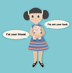 Campaign of avoid pork vector image.