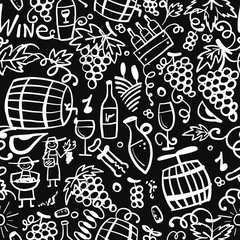 Winery, seamless pattern for your design