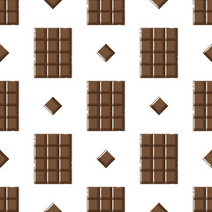 Seamless pattern with chocolate in flat linear style.