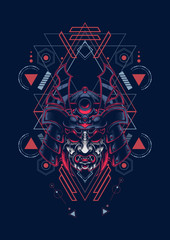 samurai mask sacred geometry