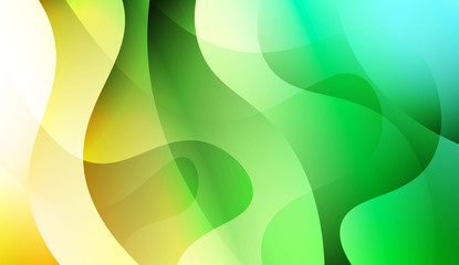 Colored Illustration In Wave Style With Gradient. For Your Design Wallpaper, Presentation, Banner, Flyer, Cover Page, Landing Page. Colorful Vector Illustration.