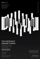 Music Grand Piano Poster Background Template Vector illustration