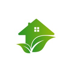 Green Leaf House Logo Inspirations Template