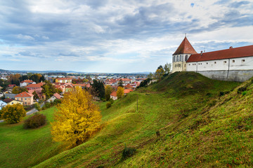Fototapeta na wymiar View of Ptuj Castle or Ptujski grad. Slovenia