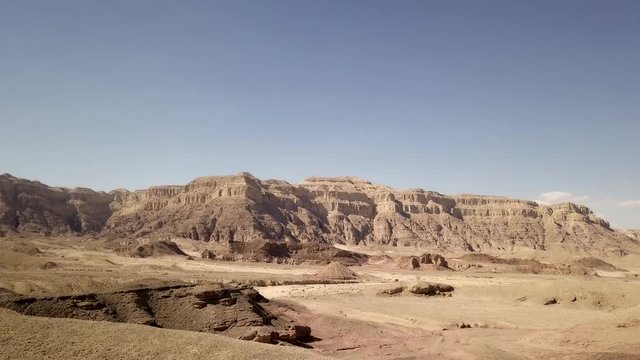 Desert landscape - Aerial footage of mountains and dry land.