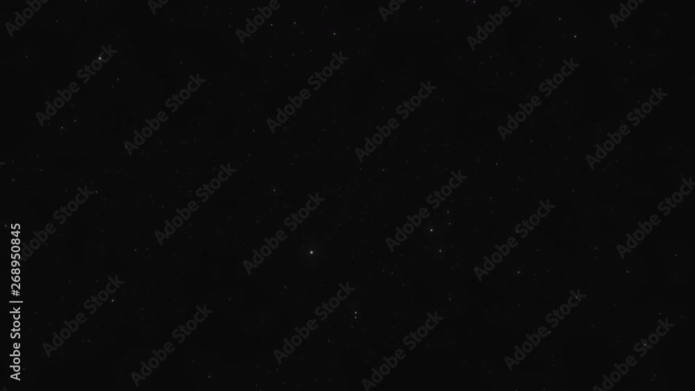 Wall mural travelling through sparse starfield in outer space loop