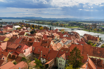 Obraz premium View of Ptuj the oldest town of Slovenia