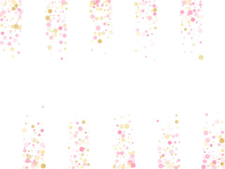 Rose gold confetti circle decoration