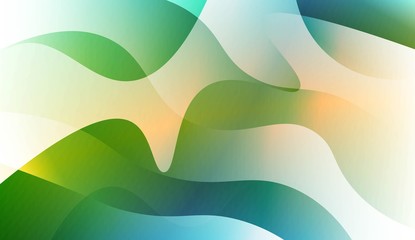 Vibrant And Smooth Gradient Soft Colors Wave Geometric Shape. For Cover Page, Poster, Banner Of Websites. Vector Illustration.
