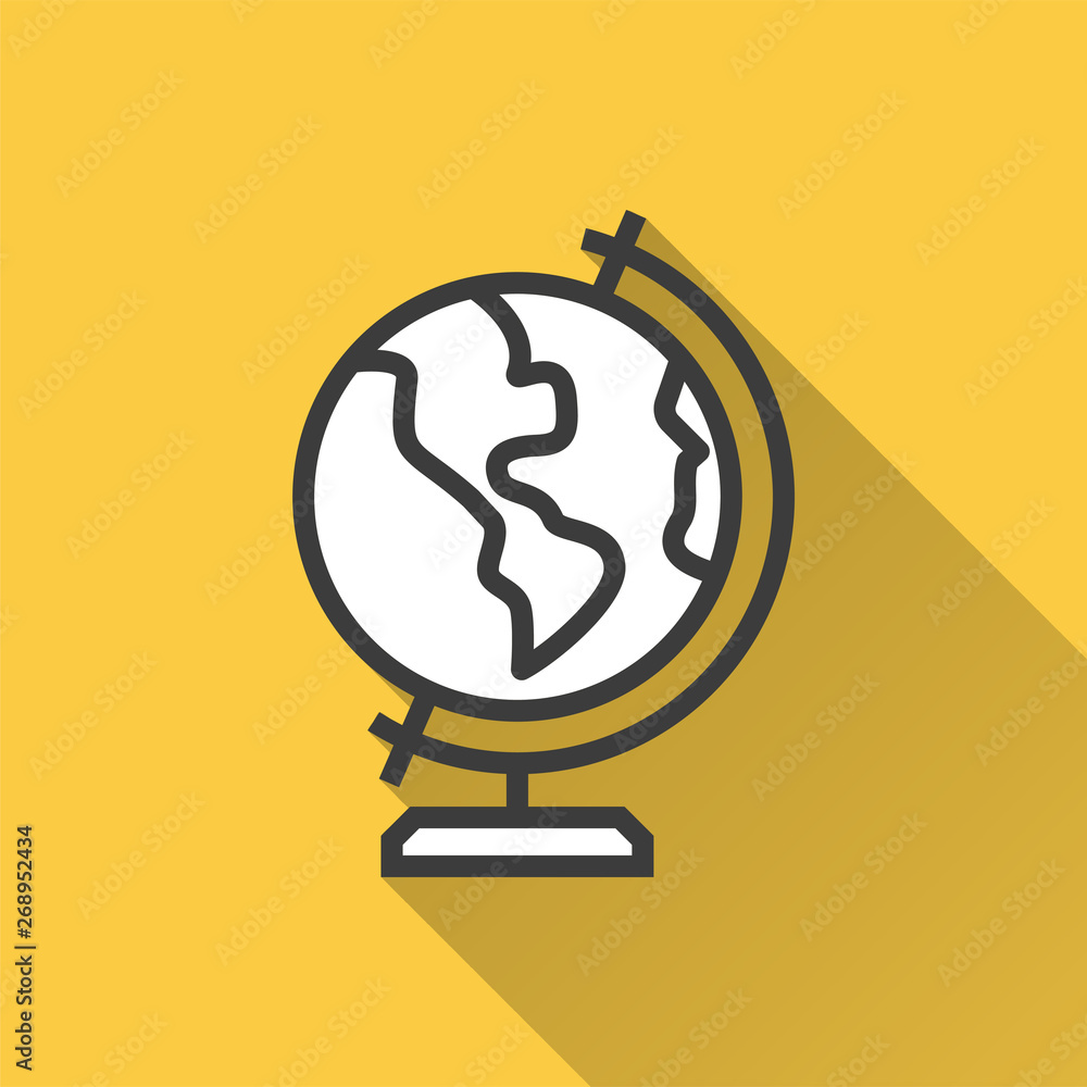 Poster globe - vector icon for graphic and web design.
