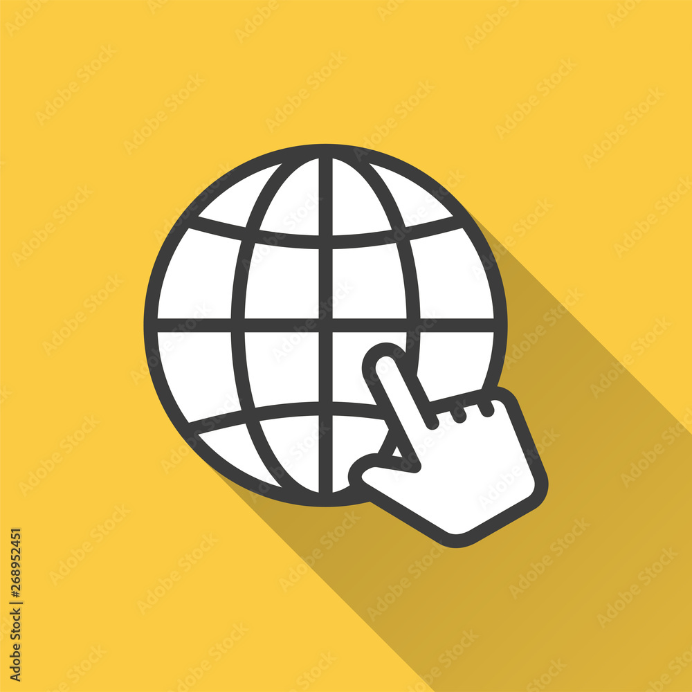 Poster globe - vector icon for graphic and web design.