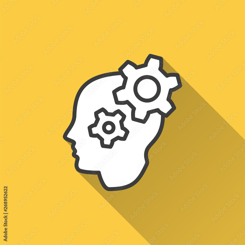 Poster brainstorm - vector icon for graphic and web design.