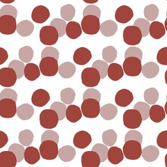 Circles seamless pattern. Retro hand drawn circles ornament.