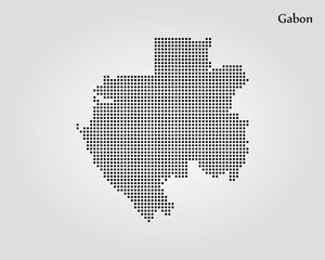 Map of Gabon. Vector illustration. World map