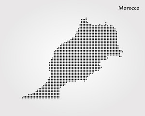 Obraz premium Map of Morocco. Vector illustration. World map