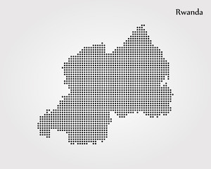 Fototapeta na wymiar Map of Rwanda. Vector illustration. World map
