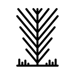 Tree icon line vector
