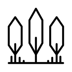Tree icon line vector