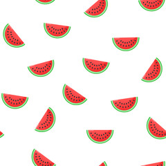 Watermelon pattern. Vector background watermelon slices for prints any texture, t shirt or other.